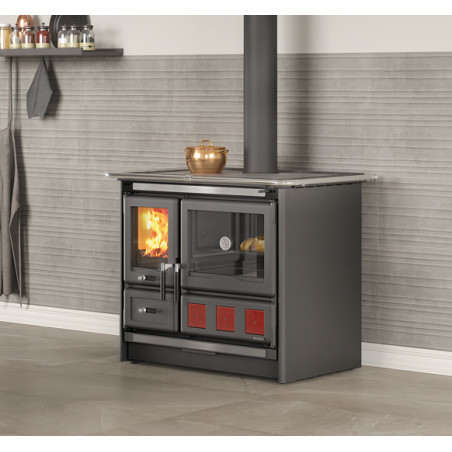 Cuisinière à Bois Rosa XXL 5.0 Noir Anthracite