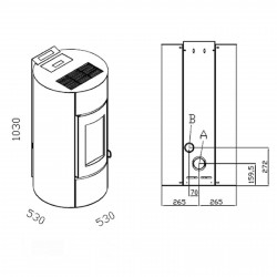 Pack poêle à granulés étanche Segreto + Kit conduits concentrique sortie arrière