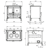 Cuisinière à bois GARDENIA 5.0 Steel