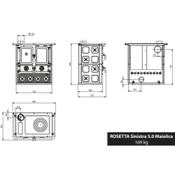 Cuisinière à Bois Rosetta 5.0 Maiolica