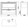 Dimensions Poêle à bois étanche BBC