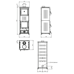 Poêle à bois avec four Nova Forno