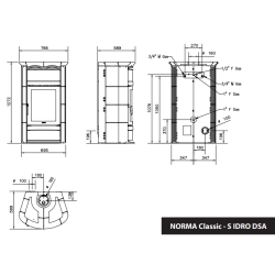 Poêle à bois bouilleur Norma S Idro DSA