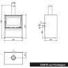 Poêle à bois Dante con portalegna