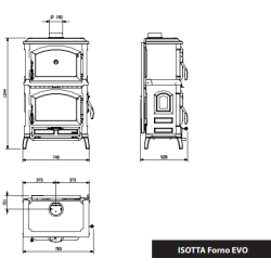 Poêle à bois avec four Isotta Forno EVO