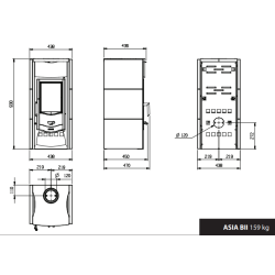 Poêle à bois Asia BII