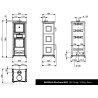 Schéma Poêle à bois avec four Rossella Plus Forno Evo Pietra